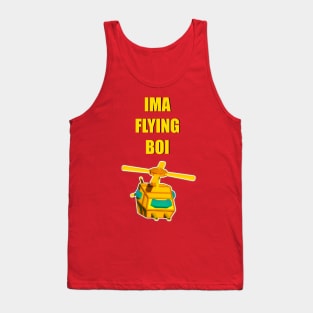 3D Low Poly Attack Helicopter Tank Top